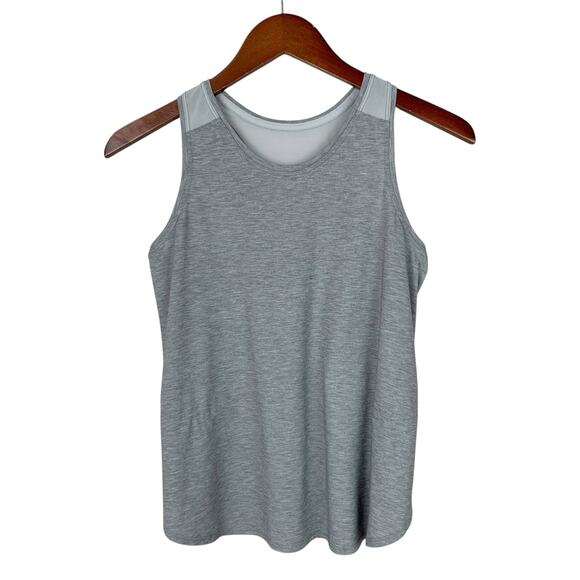 Athleta Girl Comeback Tank Top Grey Mesh Girls XL 14 - Picture 1 of 9